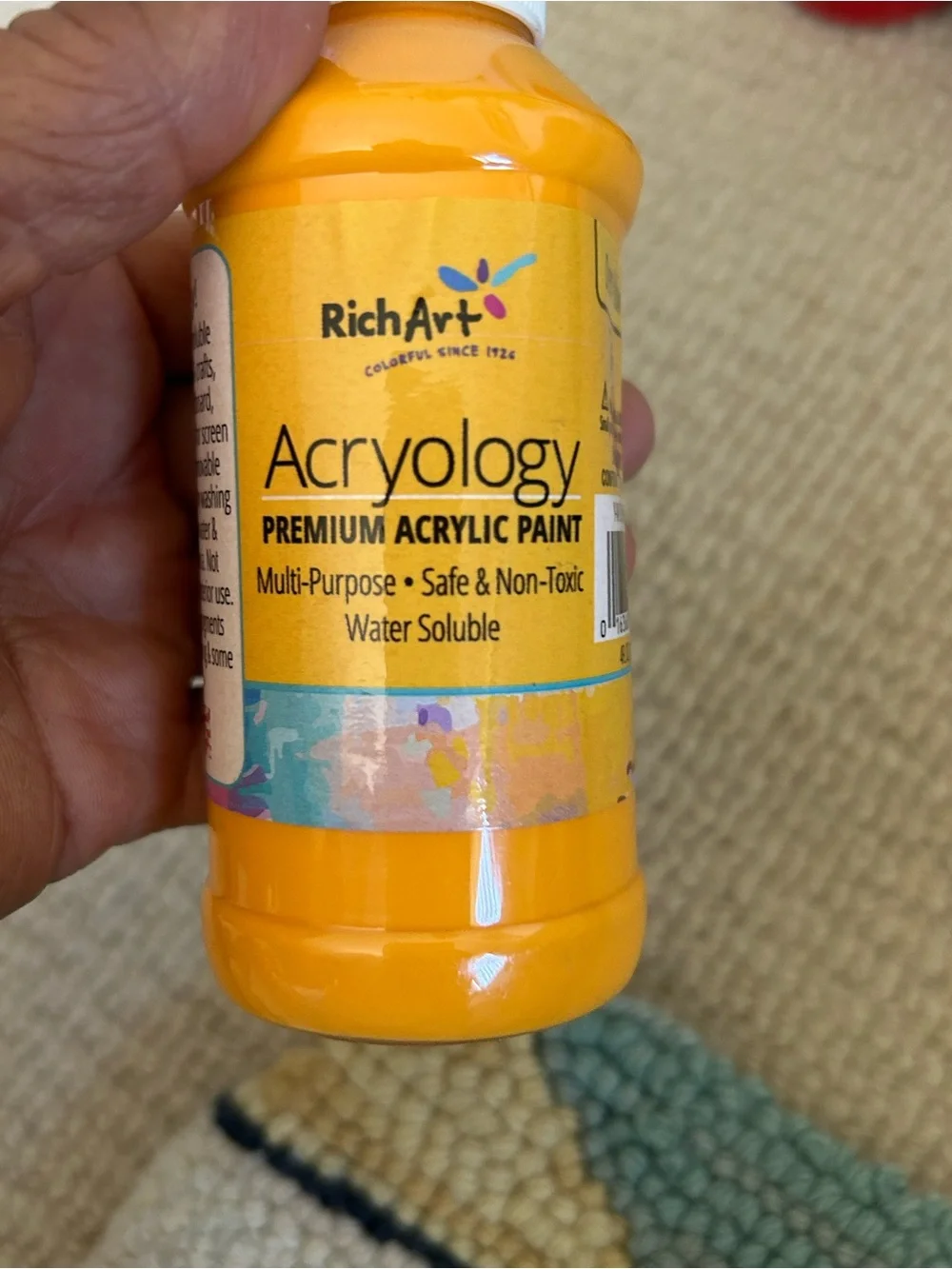 RichArt Acryology Kids Acrylic Paint Set - Red, Yellow, Blue